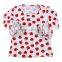 2017 Children Print 3/4 Sleeves Cotton Tops Icing Ruffle Girl Shirt Baby Shirt