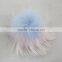 Myfur Knit Beanie China Wholesale Racoon Fur Pom Pom Bi-color Pink Cute Fur Ball