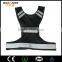 Flashing LED safety black mesh vest light up at night