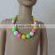 baby girl necklaces round pearl jewelry colorful kids clothing decor