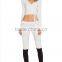 Hot sale Women's Sexy Sports wear Belly Breathable Tight tops yoga running jogging wear