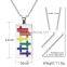 Enamel Pride Rainbow Stainless Steel Gay Lesbian LGBT Jewelry Pendant Necklace