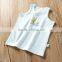 Latest design girls tops wholesale high fashion printed cotton vest for little girls