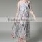 wholesale high quality hand embroidery designs for girls dress hollow section Sexy maxi dress