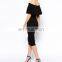 CHEFON Ruffle top midi bodycon dresses