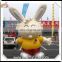 Commercial inflatable rabbit, lovely standing inflatable bunny, outdoor exhibition inflatable animal replica for advertising