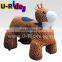 Little Deer carved animal walking stick with coin selector