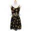 2016 Sexy Women Straps Sunflower Print Jumpsuits Casual Vintage Short Rompers Womens Jumpsuit Plus Size S-XXL