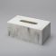OEM Rectangular Marble Tissue Box with Polyresin Material