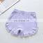 Fashion children Girls Pants Rib Cotton Solid Color Lace Kids Girl Shorts