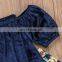 Summer Girls Clothes Set Off shoulder Tank Tops +Sunflower Bell Bottom kids Toddler Clothing Outfits