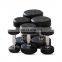 fixed black rubber dumbbell set/ sporting goods