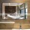 5mm bathroom retractable mirror glass with shelf