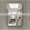 3mm oval silver bathroom mirror with bevel edge