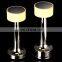 Luxury decorative gold Aluminum Hotel restaurant Rechargeable LED lighting barTable Lamp