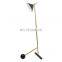 Modern Concise Black Marble Iron Decoration Daylight Floor Lamp