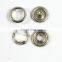 General Purpose Round Flat Hollow Metal 4 Parts Ring Snap Button 14L