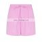 new design oem fashion custom logo high waist men pink casual cotton shorts
