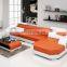 Italian Living Room Sofa Small Apartment Corner Furniture Leather Sofa Set