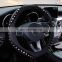 Factory Universal Car Steering Wheel Cover Without Inner Ring leather with Diamond gemstone glitter Elastic Car Steering Wheel