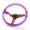 AUSO Universal Auto Parts 350mm 14 inch 70mm Deep Racing Sports Acrylic Transparent Steering Wheel