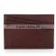 palm pattern cow leather 6-slot credit card holder card sleeve wallet for business