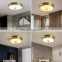 HUAYI New Product Nordic 24w Copper Indoor Living Room Bedroom Hotel LED Ceiling Light