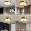 HUAYI Cheap Price Nordic 24w Glass Copper Hotel House Lighting Modern LED Ceiling Lamp
