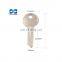 Wholesales sublimation brass custom design groove key blanks for Door lock