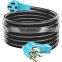 Heavy Duty Power Cords Cable 125V/250V 50 Amp 25 Feet RV/EV Extension Cord for EV Charging / RV Trailer Campers