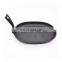 Sizzle platter with wooden base cast iron non stick sizzler plate pan baking pan