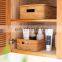 High Quality Rustic Woven Rattan Basket with Lid, Rattan Storage Basket Box, Laundry Basket Wholesale