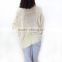 New Big yards loose low round neck pullover sweater female bat sleeve hollow smock