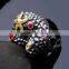 New Exclusive 2016 Black Gold Color CZ Zircon Crystals Heart Shape Women Ring
