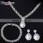 Top Selling Fashion Jewelry Trend 2016 Pearl CZ Luxury Drop Earrings Necklace Set