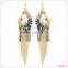 Fashion jewelry long chain fashion tassel bridal earrings
