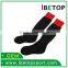 Black new style football sock custom 100%polyester soccer sports socks wholesale