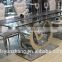 Square glass top dining table, stainless steel base dining table,hotel wedding banquiet dining table