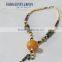 Hippie gemstone Necklace African Bone Jewelry Ball Beads Pendant