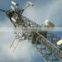 Microwave antenna guy mast and communication tower