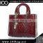 Red crocodile grain handbags designers brand bag for lady