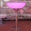 Romantic high top light up wholesale cocktail tables for bar