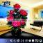 LED Color change big power fiber optic flowers -Red Penoy with color change funtion for home decorative with ROHS and CE
