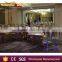 dubai banquet stainless steel half moon mdf top wedding dining table                        
                                                Quality Choice