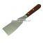 more size China choice Stainless Steel Putty Knife with Wooden Handle , Long Metal Scraper civil construction tools