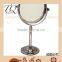 Small Round Metal Framed Standing Vanity Mirror