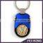 Promotion color plated with buckle coin keychain for euro