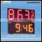 Red 12 inch LED waterproof yellow led gas station price sign