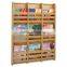 9-Pocket Bamboo display rack Magazine Wall Rack multifunction bookcase bookshlef