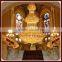 Five Star Hotel Decoration Luxury Golden High Ceiling Chandleier Crystal Ball Pendant Lighting